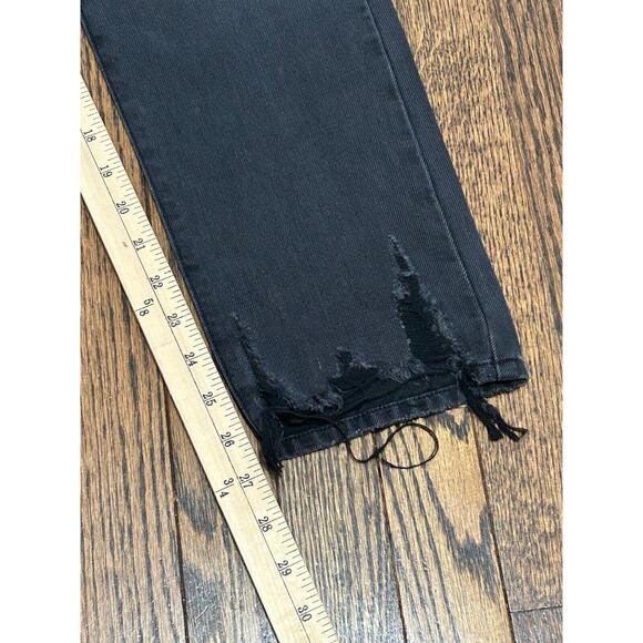 PISTOLA Jeans Women's Size 26 Black Denim Raw Hem Charlie High Rise Straight - Picture 3 of 10